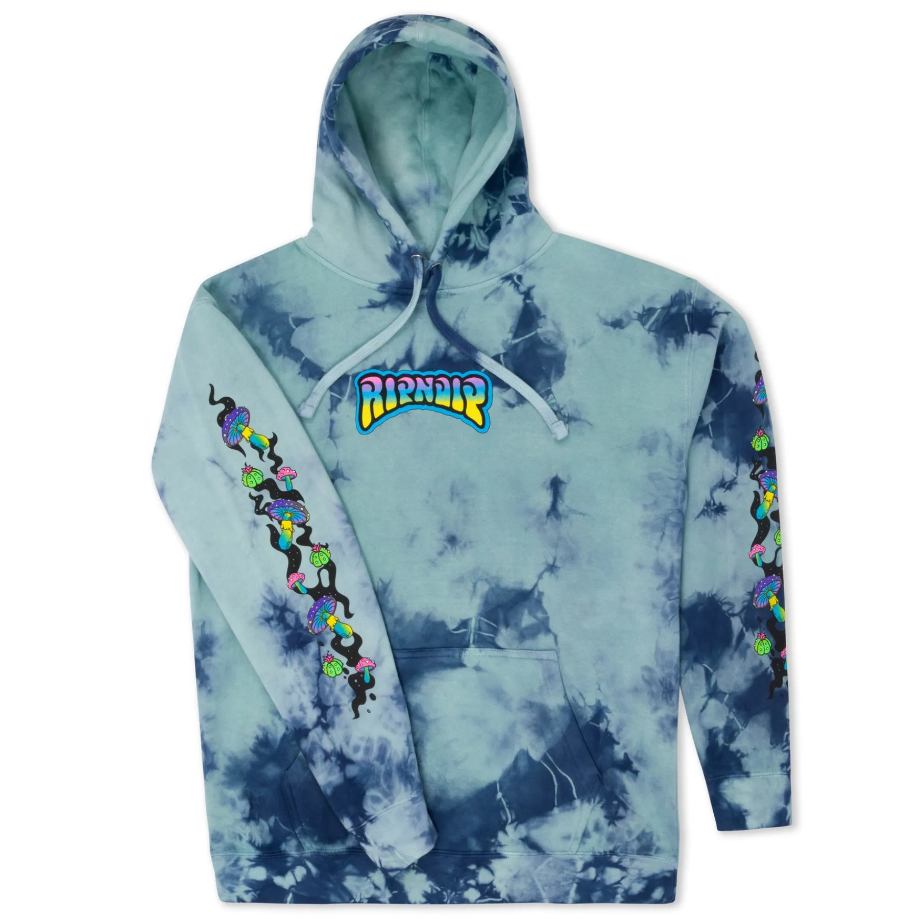 Ripndip Hoodies / Crewnecks<Psychedelic Garden Hoodie (Navy/Aqua Lightning Wash)