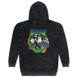 Ripndip Hoodies / Crewnecks<Psychedelic Garden Hoodie (Black Mineral Wash)