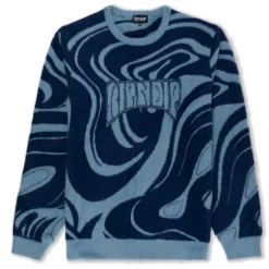 Ripndip Knits / Sweaters<Psychedelic Mohair Knit Sweater (Dark Slate)