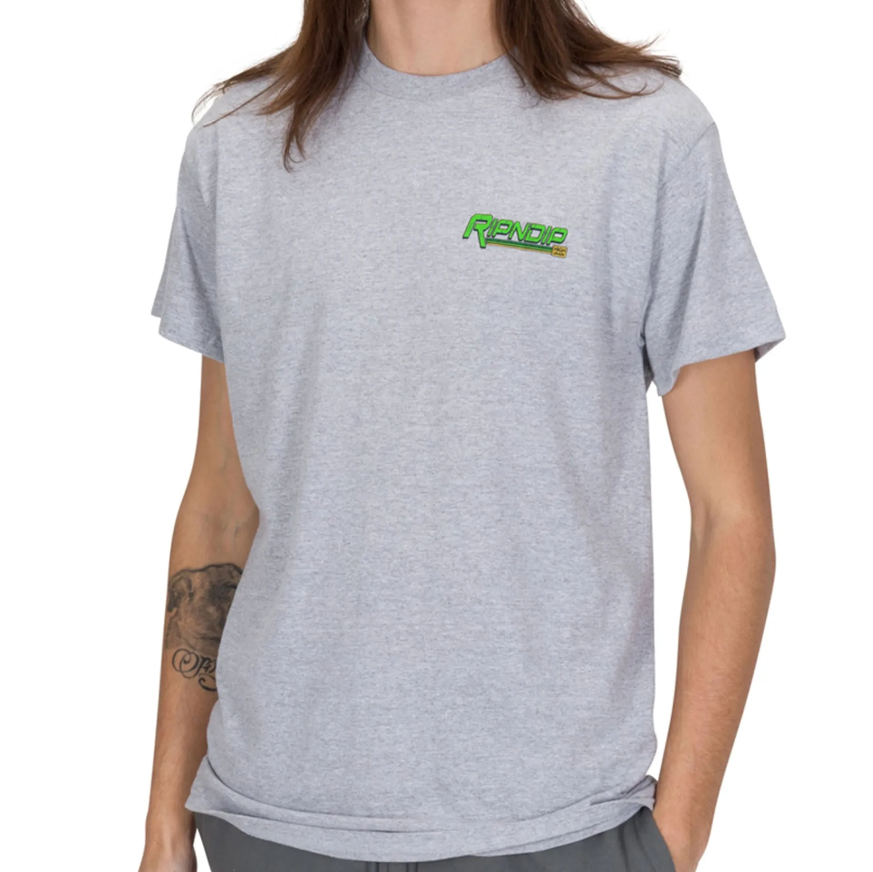 Ripndip Short Sleeve Tees|Stocking Stuffers<x Naggiven Nermbot Tee (Ash Heather)