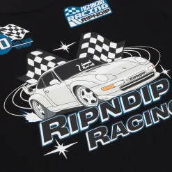 Ripndip Womens|Womens<Ripnrace Cropped Baby Tee (Black)