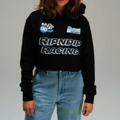 Ripndip Hoodies / Crewnecks|Womens<Ripnrace Cropped Hoodie (Black)