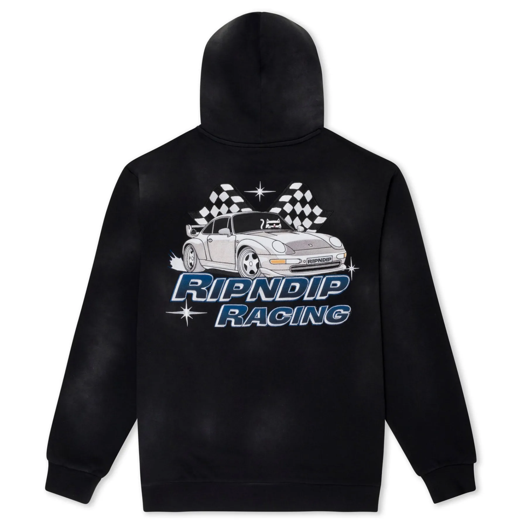Ripndip Hoodies / Crewnecks<Ripnrace Hoodie (Black Fade Wash)
