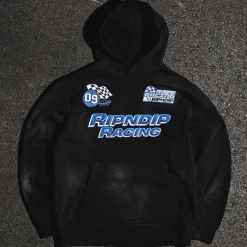 Ripndip Hoodies / Crewnecks<Ripnrace Hoodie (Black Fade Wash)