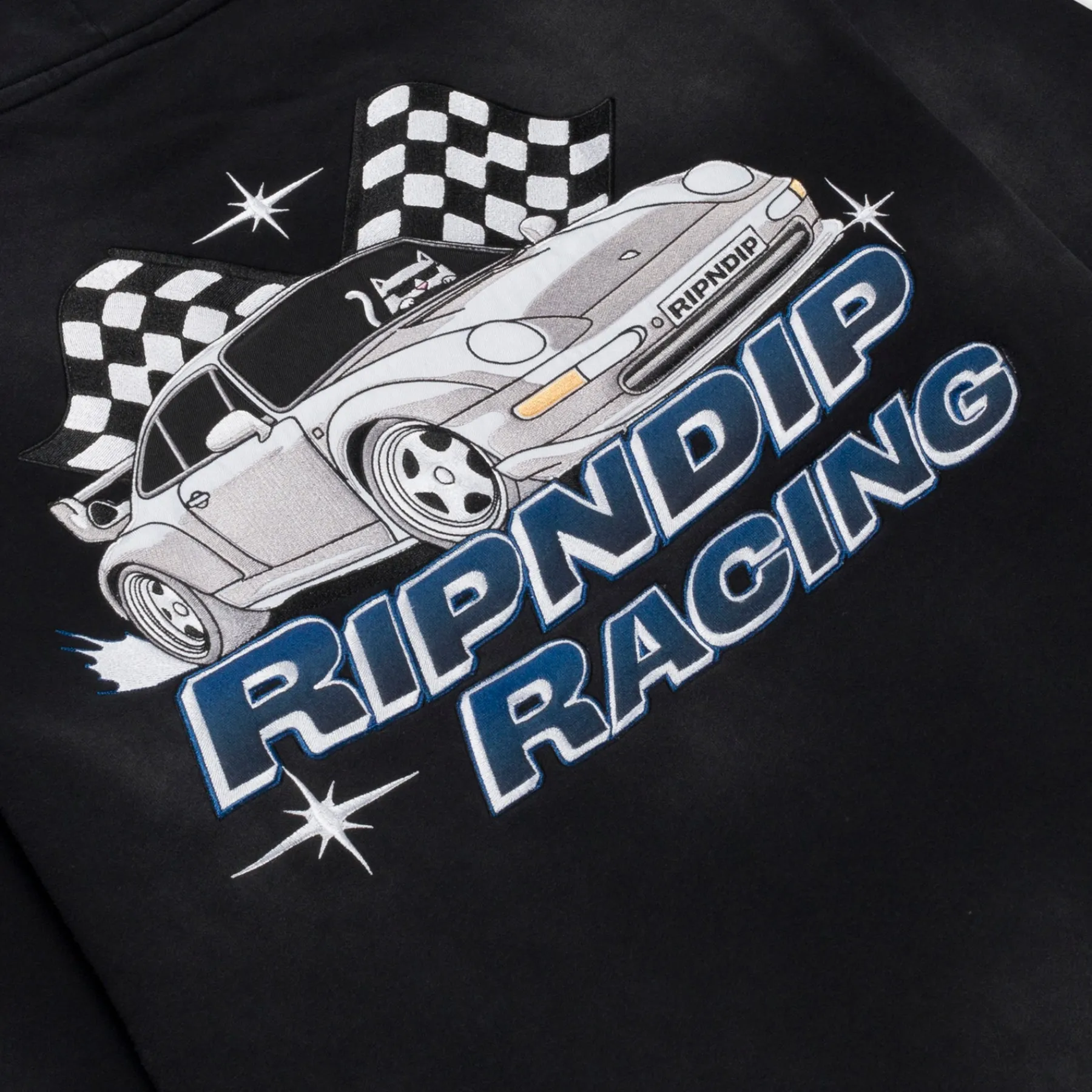 Ripndip Hoodies / Crewnecks<Ripnrace Hoodie (Black Fade Wash)