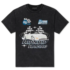 Ripndip Short Sleeve Tees<Ripnrace Tee (Black Wash)