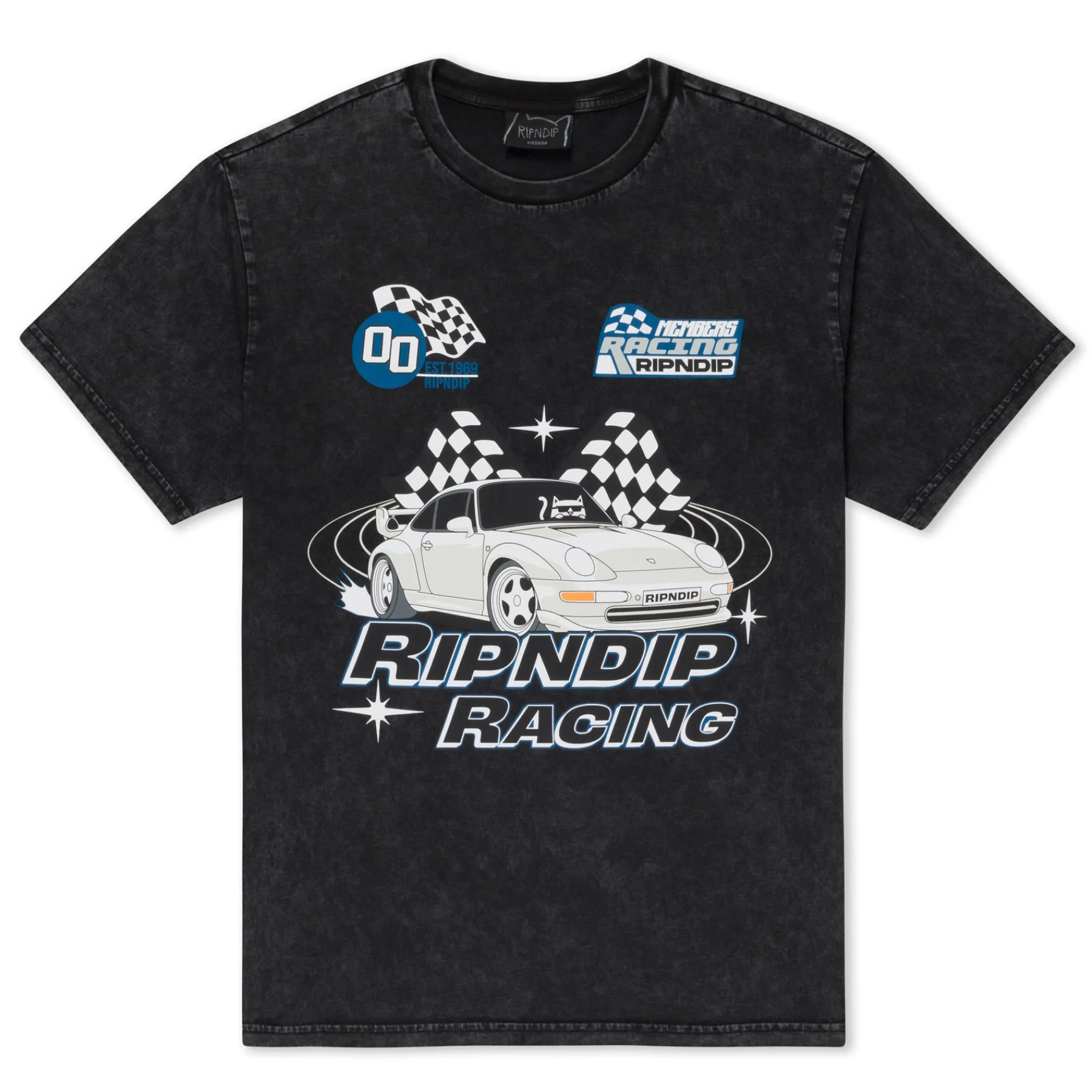 Ripndip Short Sleeve Tees<Ripnrace Tee (Black Wash)