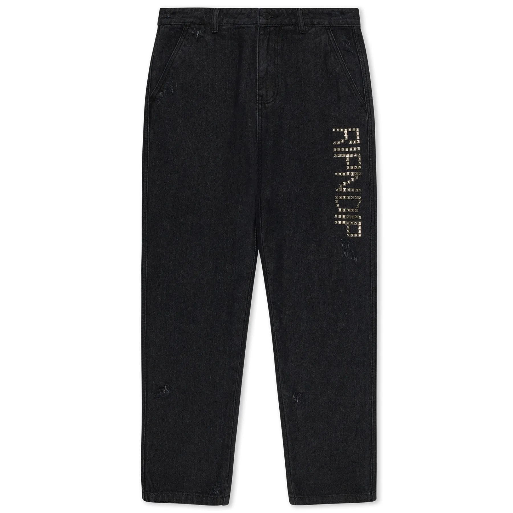 Ripndip Pants<Rockstar Distressed Denim Pants (Black)