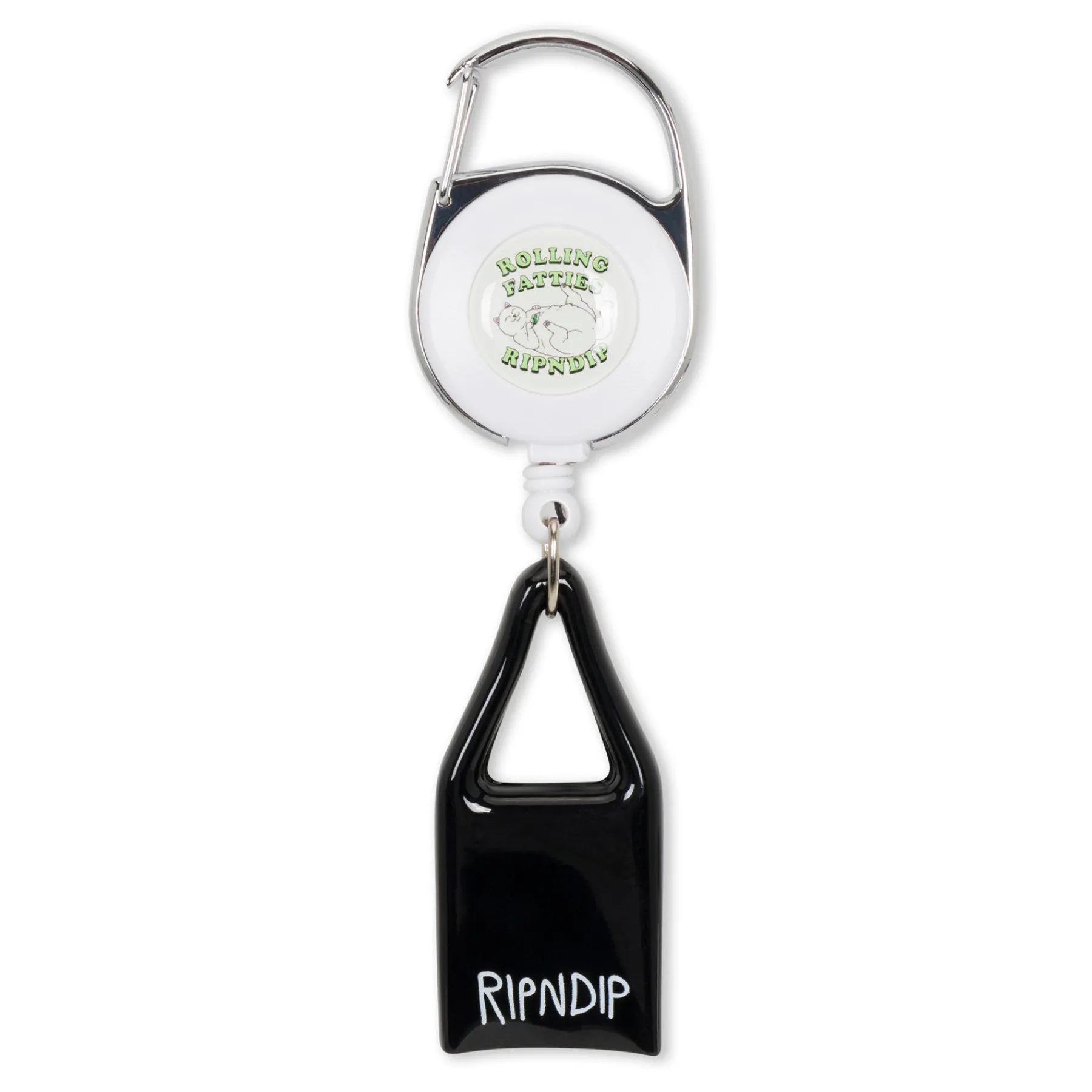 Ripndip Stocking Stuffers|Lanyards / Keychains<Rolling Fatties Lighter Leash Keychain (Silver/Black )