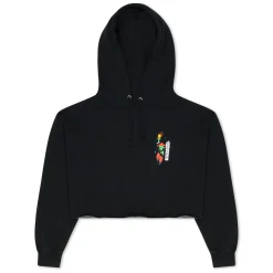 Ripndip Hoodies / Crewnecks|Womens<Ryu Cropped Hoodie (Black)