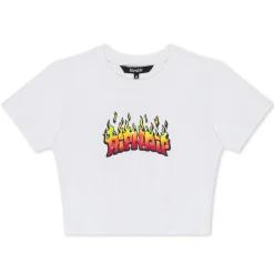 Ripndip Womens|Womens<Scary Cute Cropped Baby Tee (White)