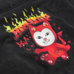 Ripndip Hoodies / Crewnecks|Womens<Scary Cute Cropped Hoodie (Black Wash)