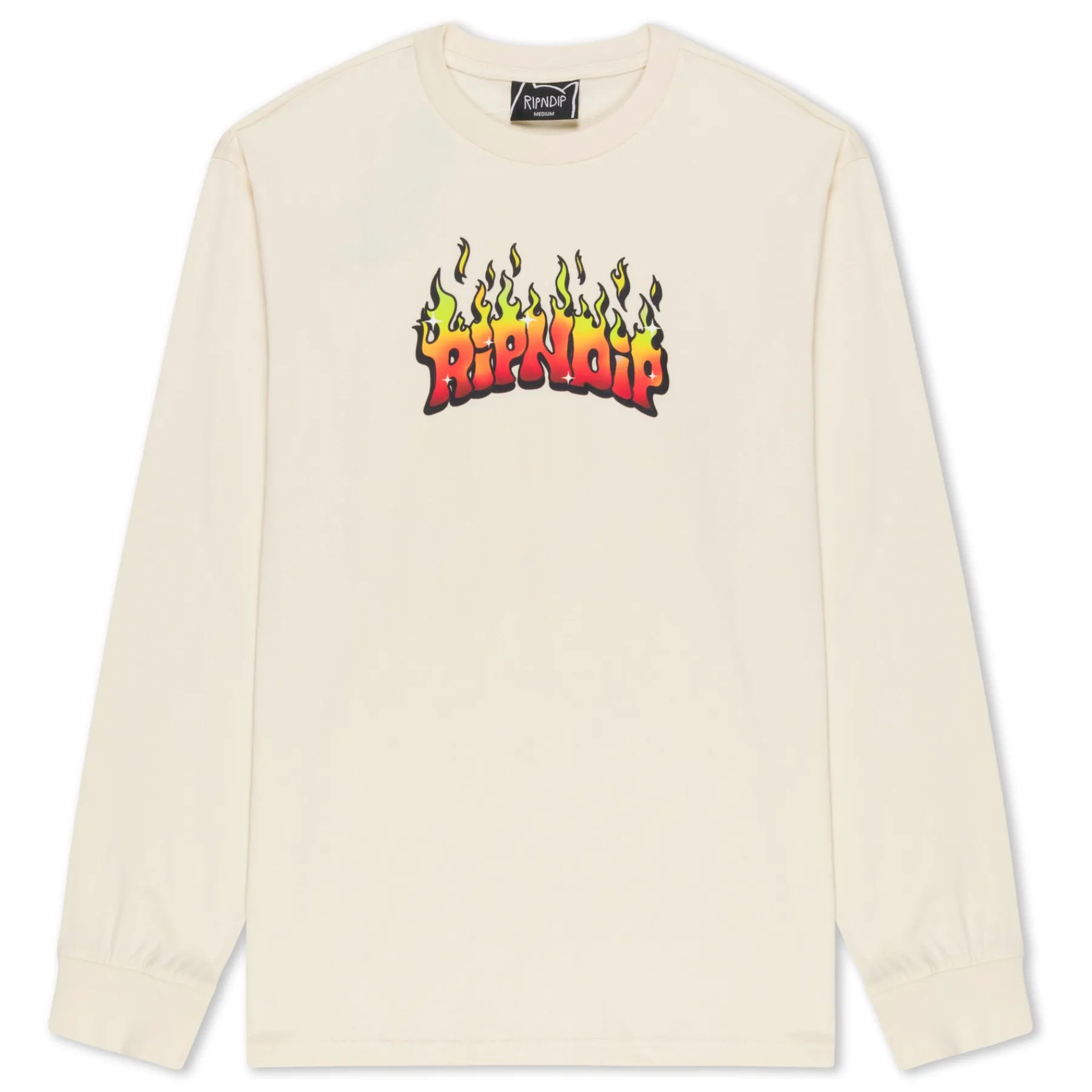 Ripndip Long Sleeve Tees<Scary Cute Long Sleeve (Natural )