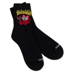 Ripndip Socks|Stocking Stuffers<Scary Cute Mid Socks (Black)