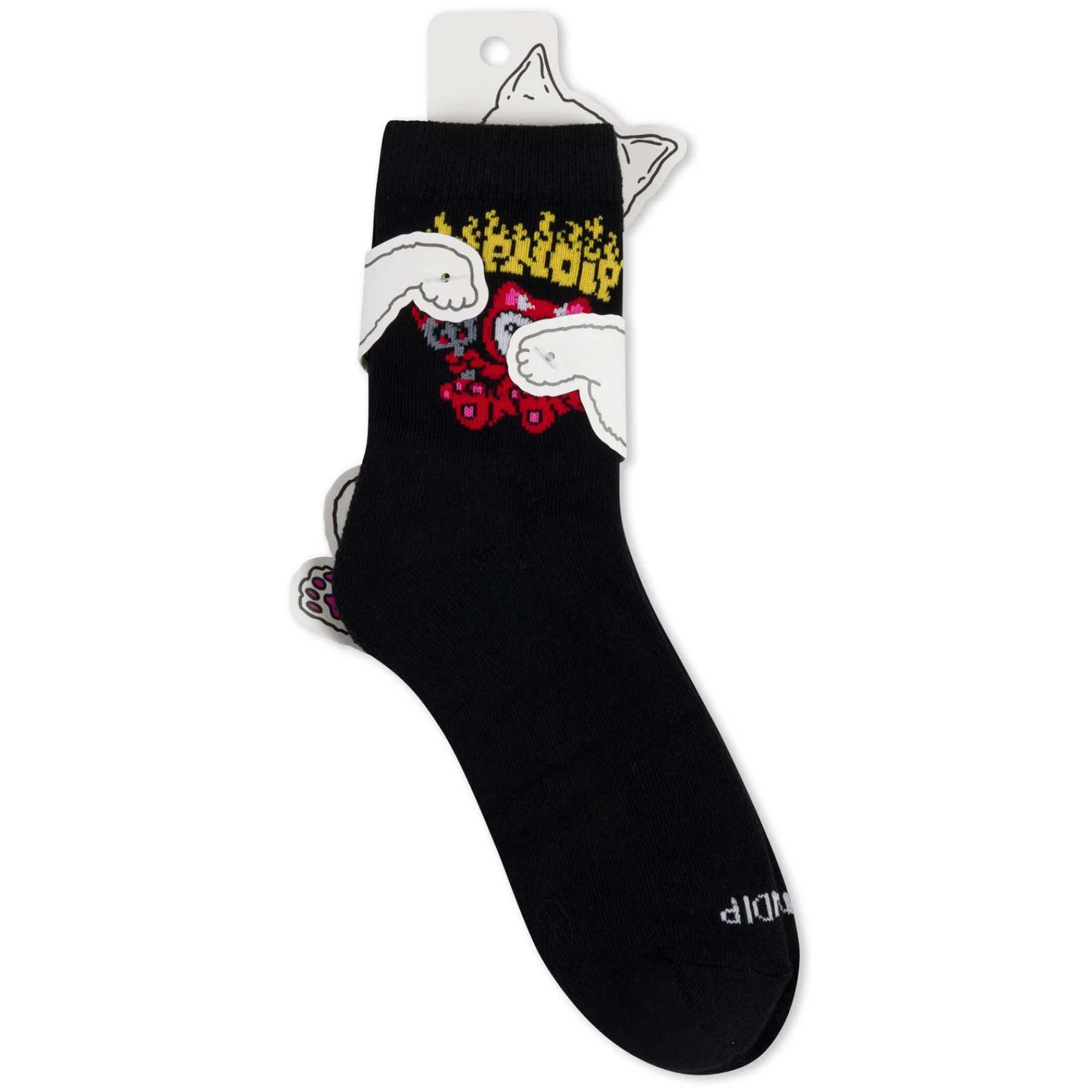 Ripndip Socks|Stocking Stuffers<Scary Cute Mid Socks (Black)