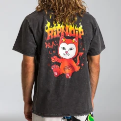 Ripndip Short Sleeve Tees<Scary Cute Tee (Black Wash)