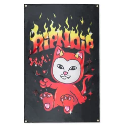 Ripndip Stocking Stuffers|Home Goods<Scary Cute Wall Banner (Black)