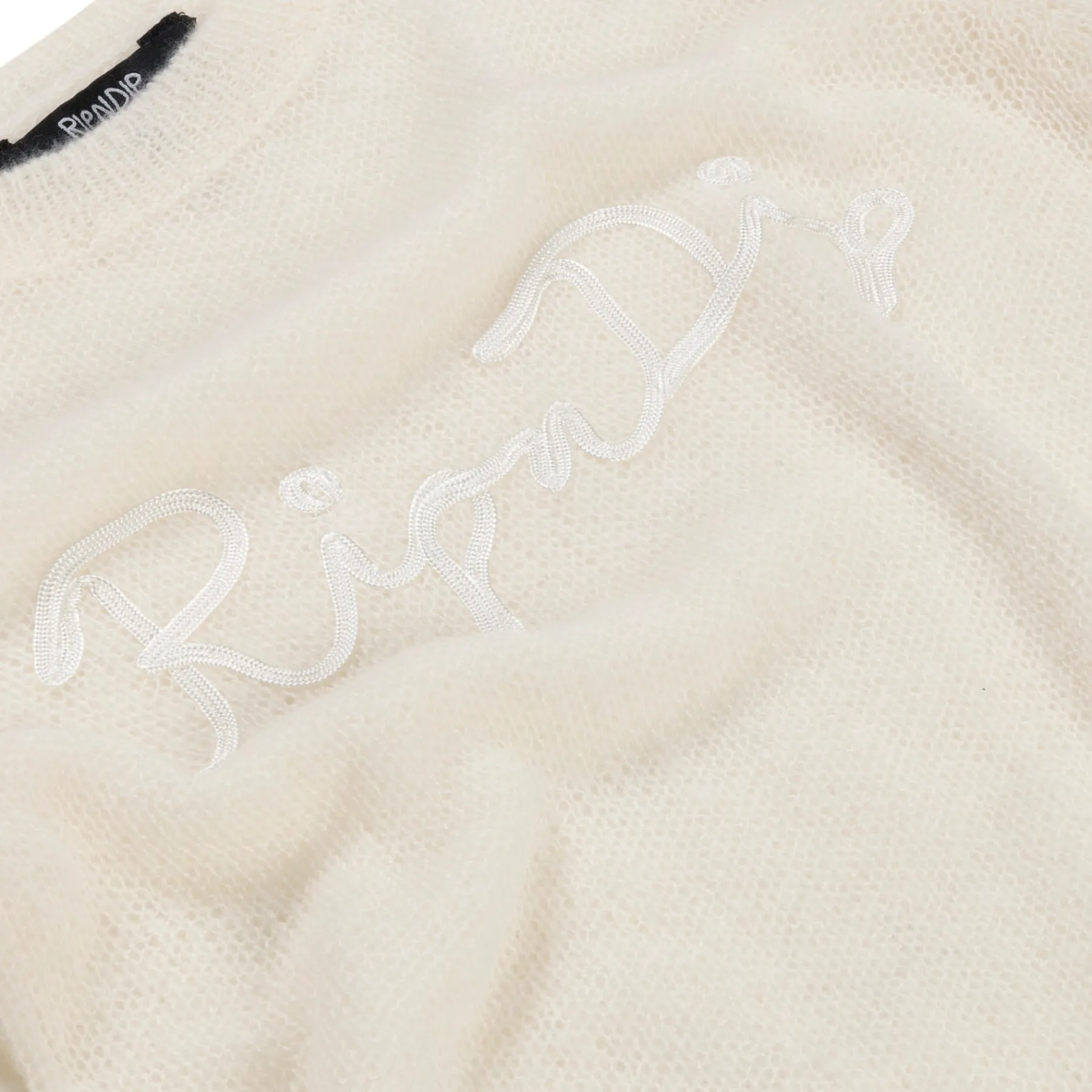 Ripndip Womens|Womens<Script Cropped Long Sleeve (Cream)