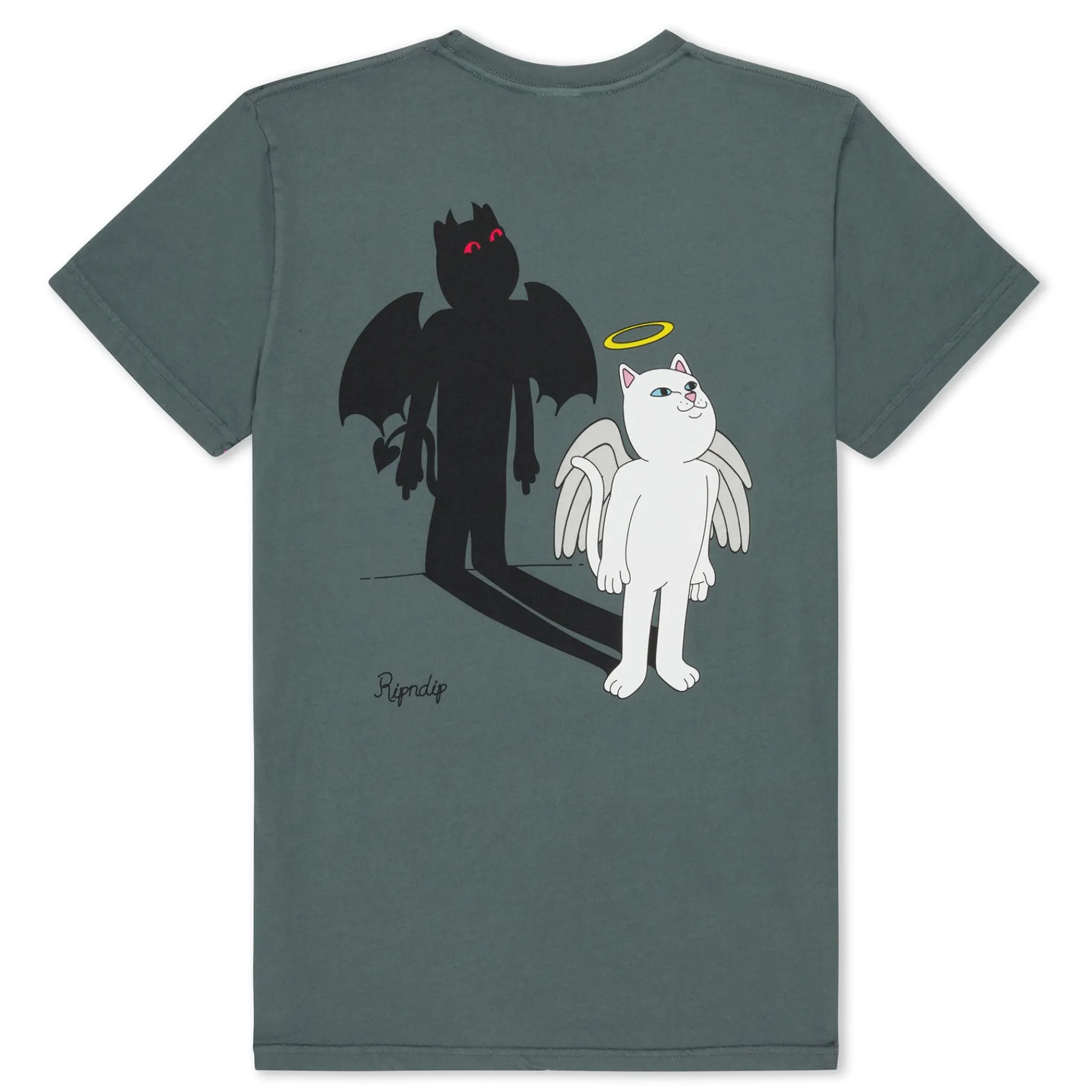 Ripndip Short Sleeve Tees<Shadow Friend Tee (Charcoal)
