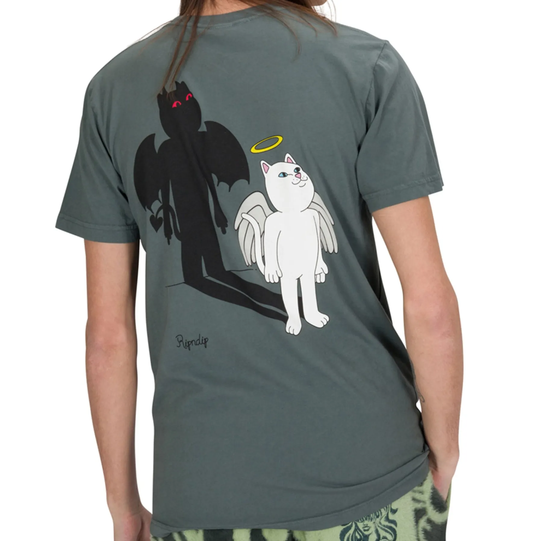 Ripndip Short Sleeve Tees<Shadow Friend Tee (Charcoal)