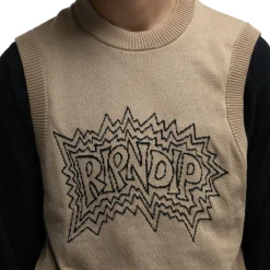 Ripndip Knits / Sweaters|Stocking Stuffers<Shock Knit Sweater Vest (Natural)