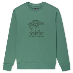 Ripndip Hoodies / Crewnecks|Knits / Sweaters<Shroom Cat Crewneck Sweater (Pine)