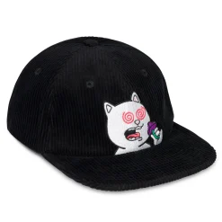 Ripndip Strapbacks / Snapbacks<Shroom Diet 6 Panel Corduroy Strapback (Black)