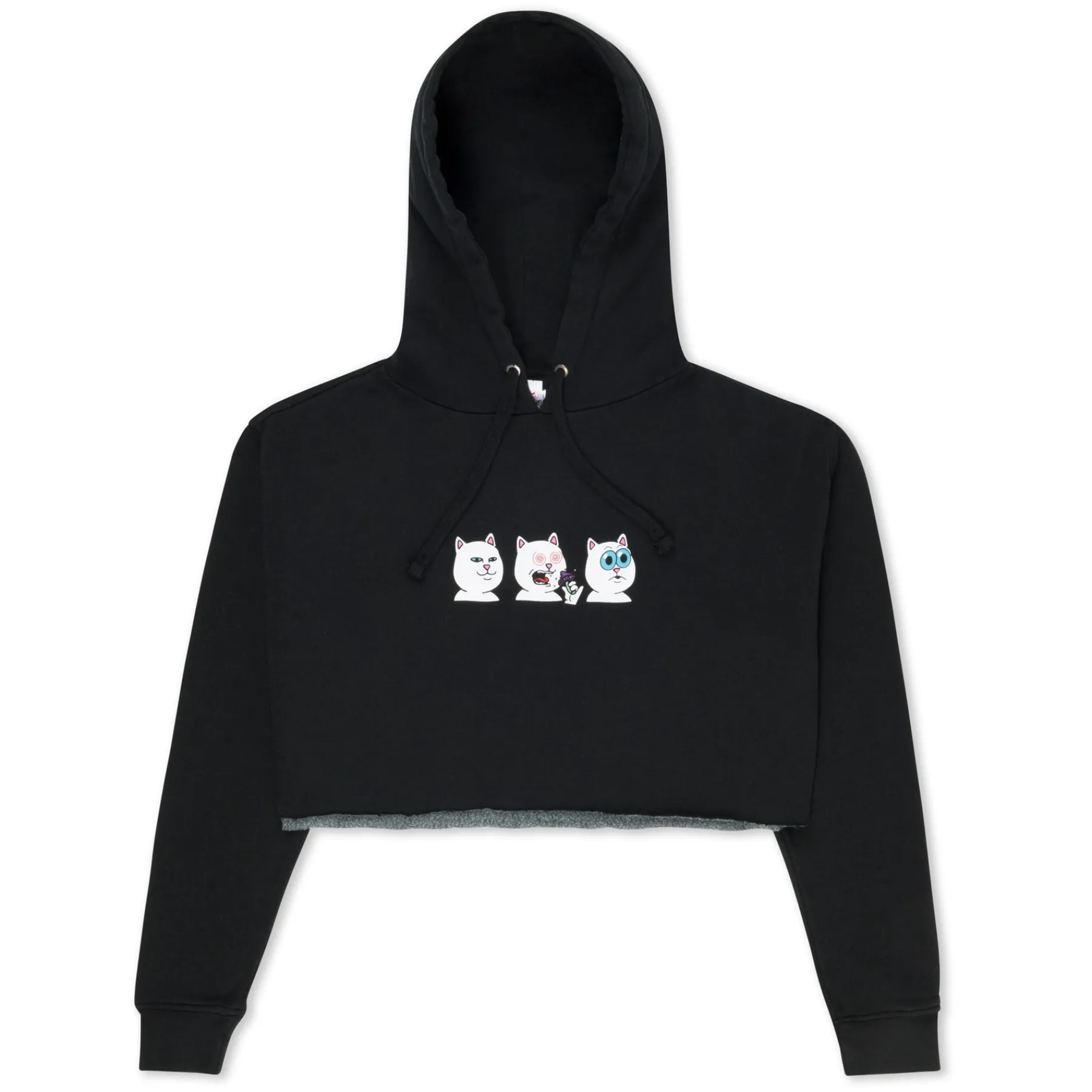Ripndip Hoodies / Crewnecks|Womens<Shroom Diet Cropped Hoodie (Black)