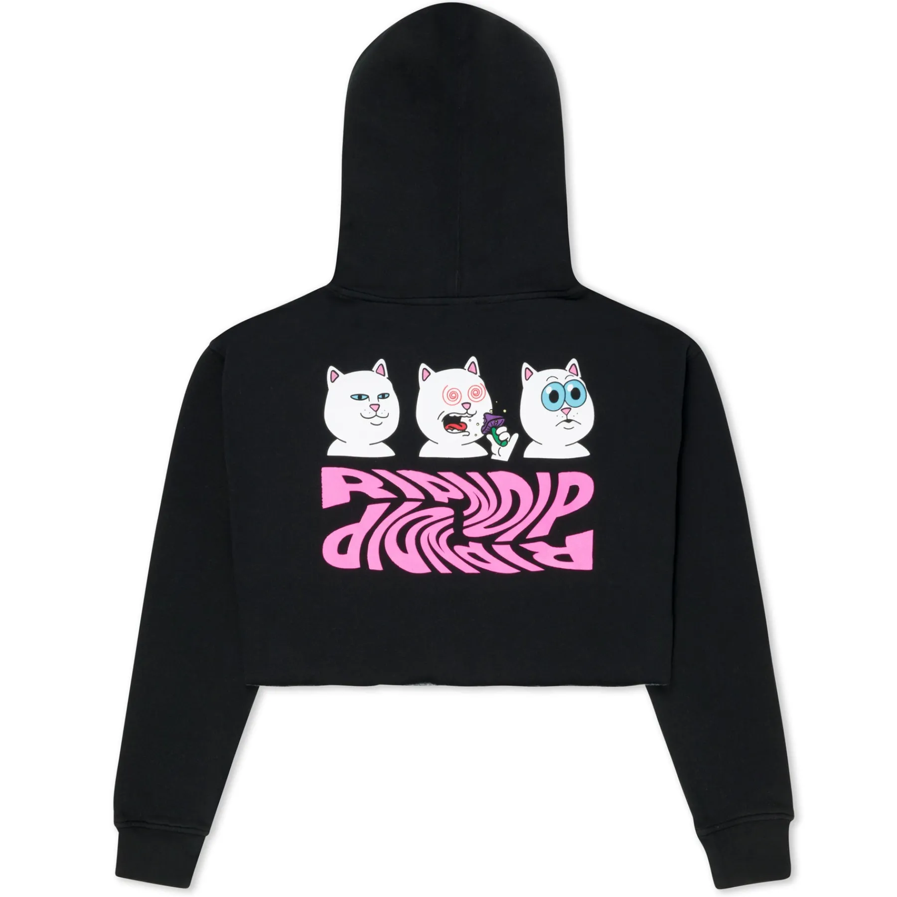 Ripndip Hoodies / Crewnecks|Womens<Shroom Diet Cropped Hoodie (Black)