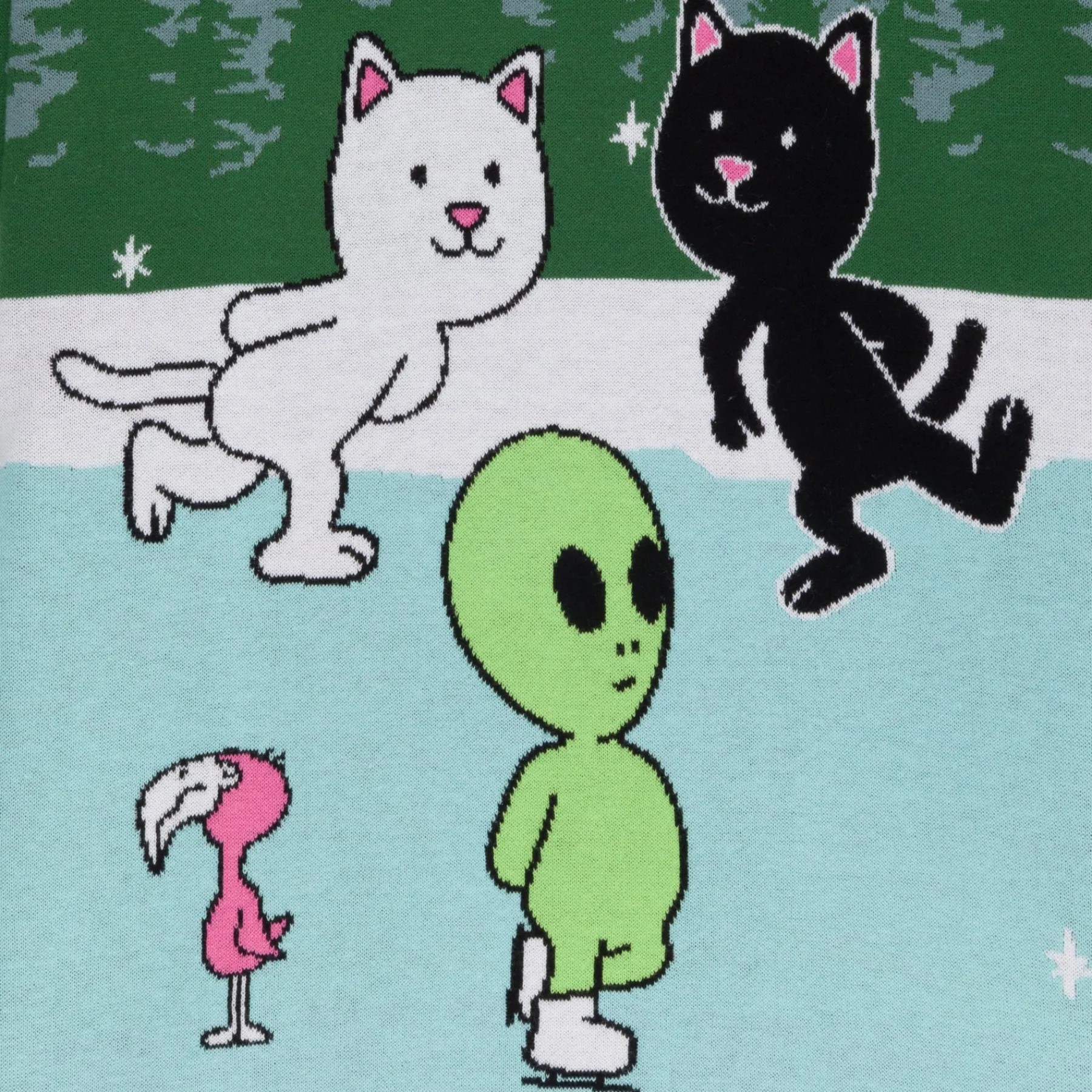 Ripndip Knits / Sweaters|Christmas Items<Skating With Friends Knit Sweater (Light Blue)