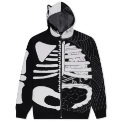 Ripndip Hoodies / Crewnecks|Knits / Sweaters<Skelly Nerm Knit Hoodie (Black/White)