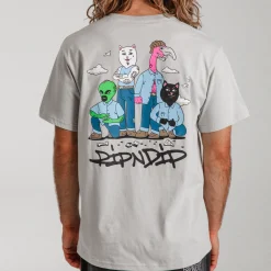 Ripndip Short Sleeve Tees<So Dangerous So Cute Tee (Grey)