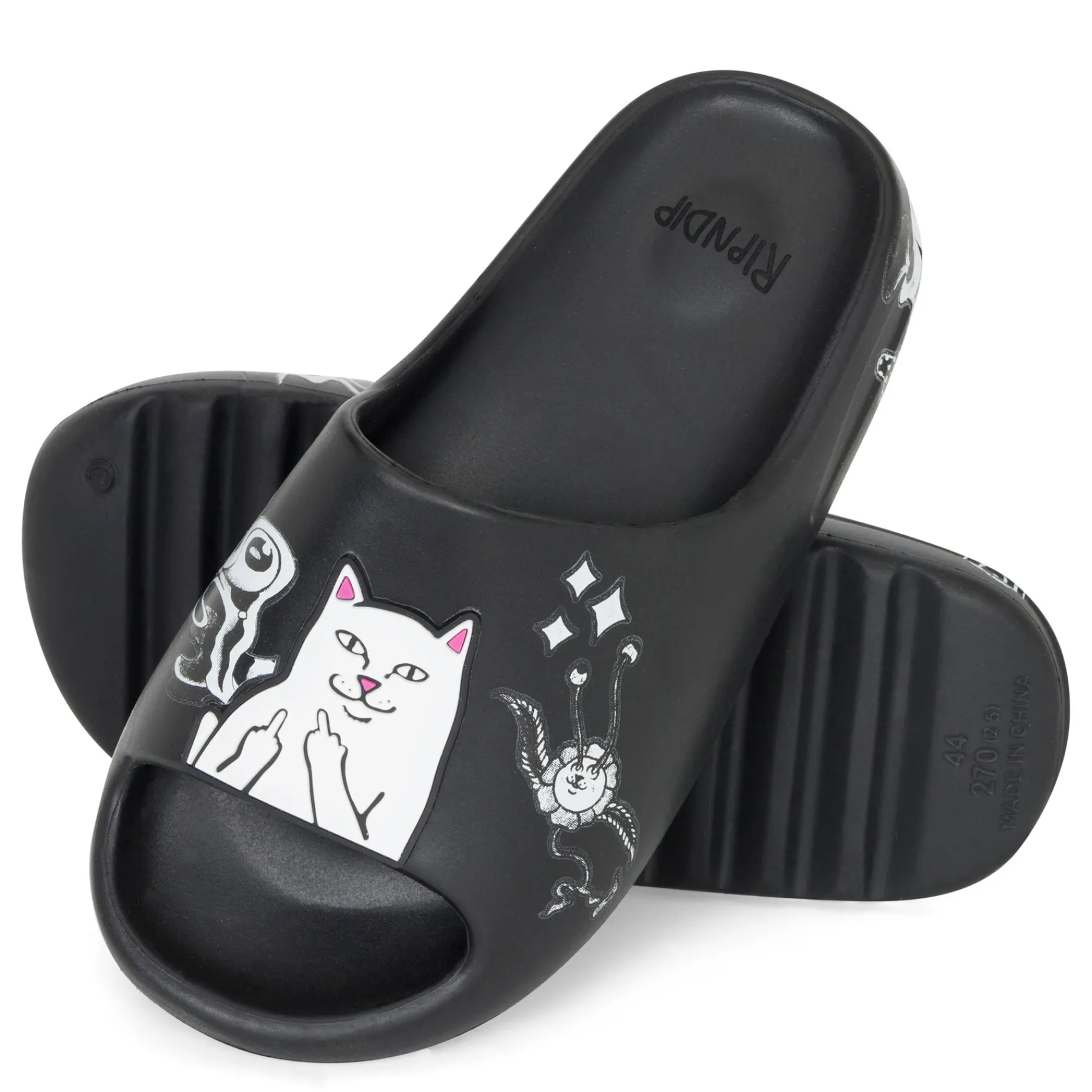 Ripndip Slides / Slippers|Shoes<Space Walk Cloud Slides (Black)
