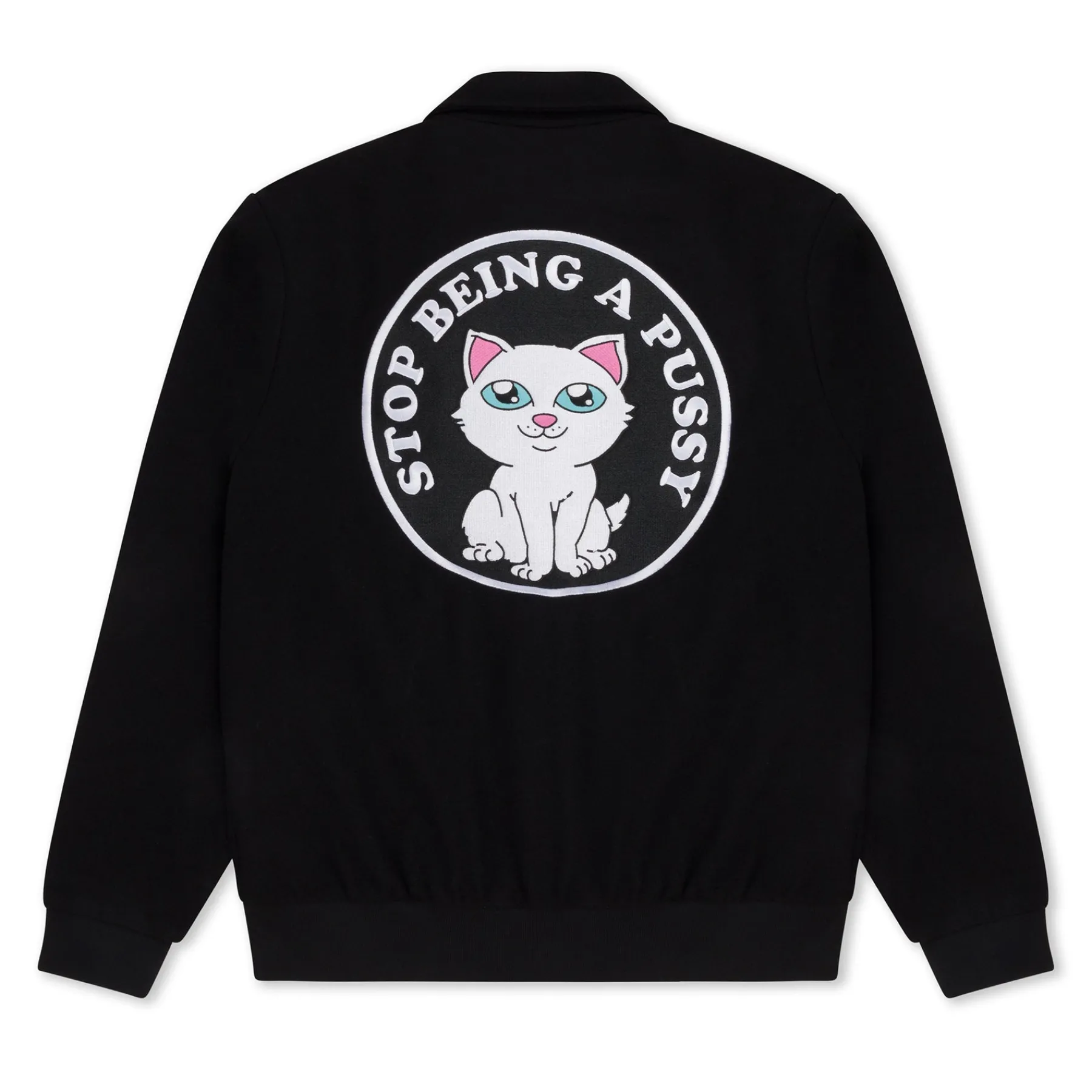 Ripndip Jackets<Stop Being A Pussy Varsity Jacket (Black)