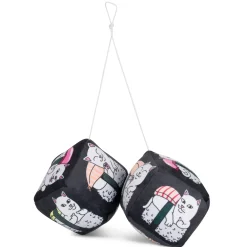 Ripndip Stocking Stuffers|Car Accessories<Sushi Nerm Fuzzy Dice (Black)