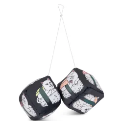 Ripndip Stocking Stuffers|Car Accessories<Sushi Nerm Fuzzy Dice (Black)