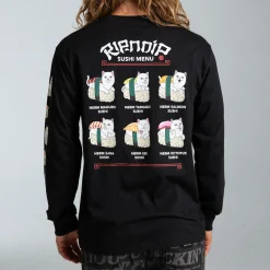 Ripndip Long Sleeve Tees<Sushi Nerm Long Sleeve (Black )