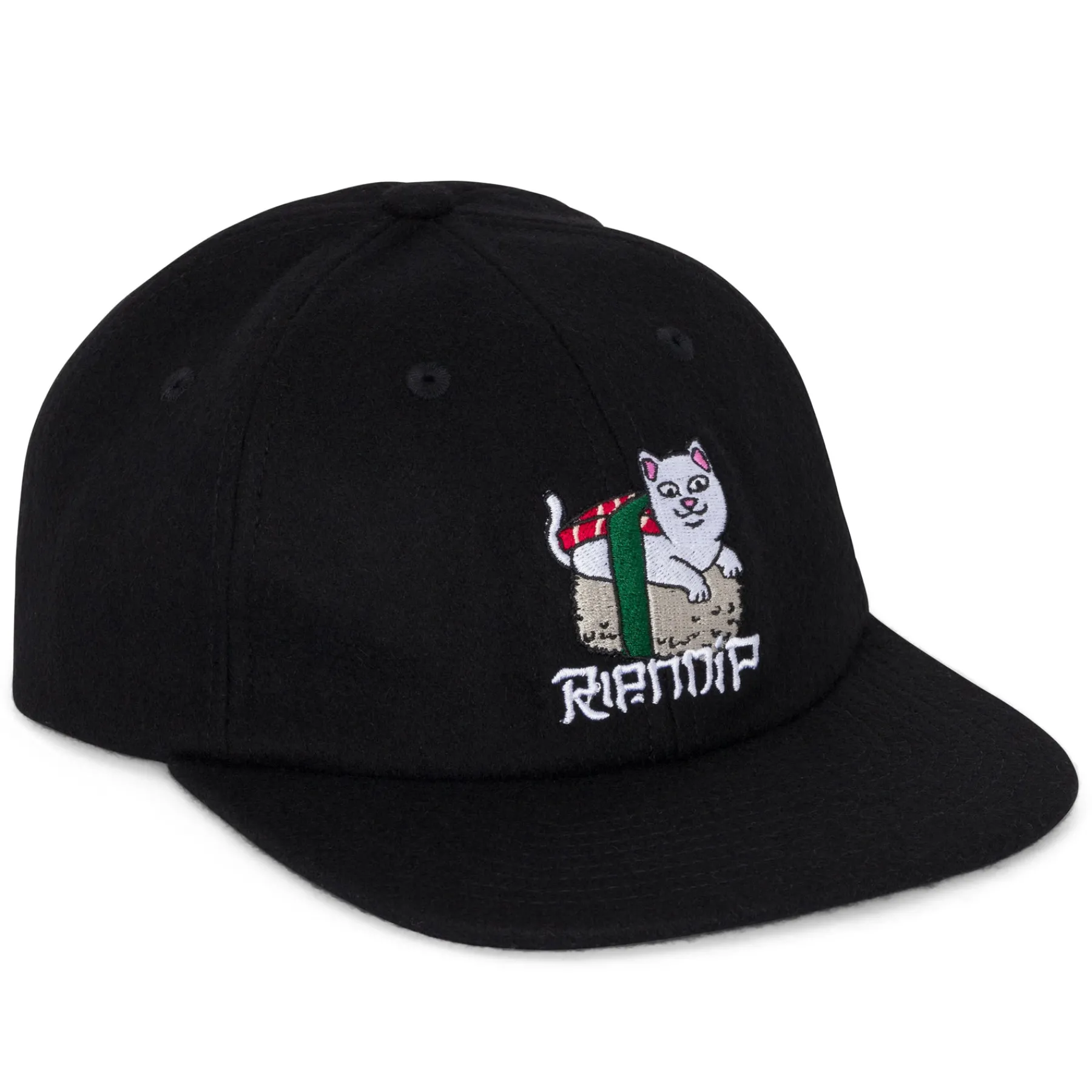 Ripndip Strapbacks / Snapbacks|Stocking Stuffers<Sushi Nerm Wool Strapback (Black)