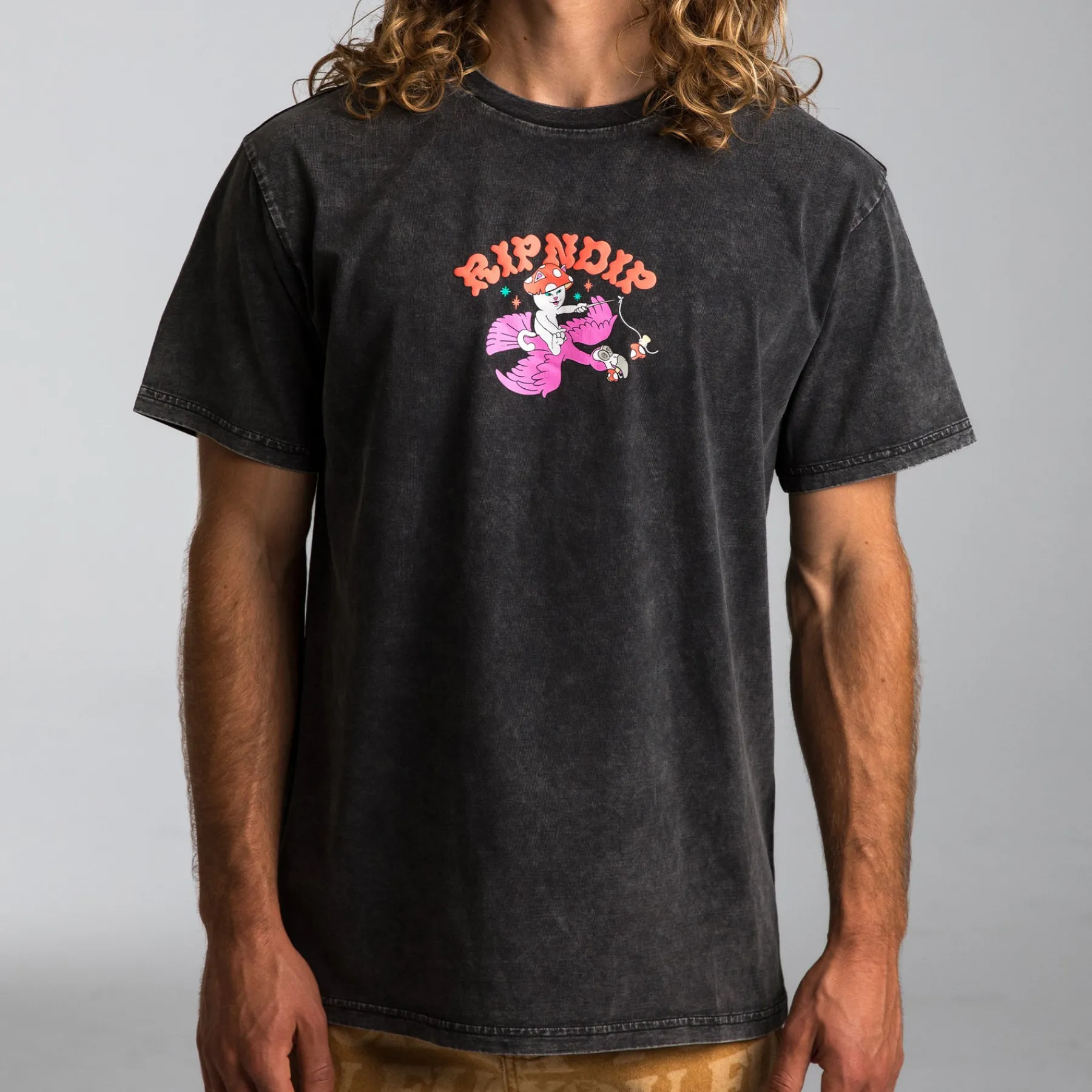 Ripndip Short Sleeve Tees<Take A Trip Tee (Black Wash )