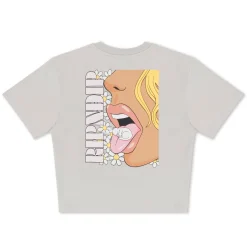 Ripndip Womens|Womens<Taste Like Nerm Cropped Baby Tee (Grey)