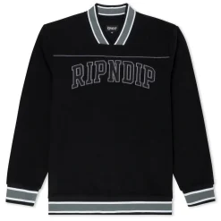 Ripndip Hoodies / Crewnecks|Knits / Sweaters<Team Spirit Polar Fleece Crewneck (Black)
