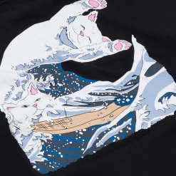 Ripndip Short Sleeve Tees<The Great Wave Of Nerm Tee (Black)