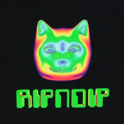 Ripndip Hoodies / Crewnecks|Womens<Thermal Nermal Cropped Hoodie (Black)