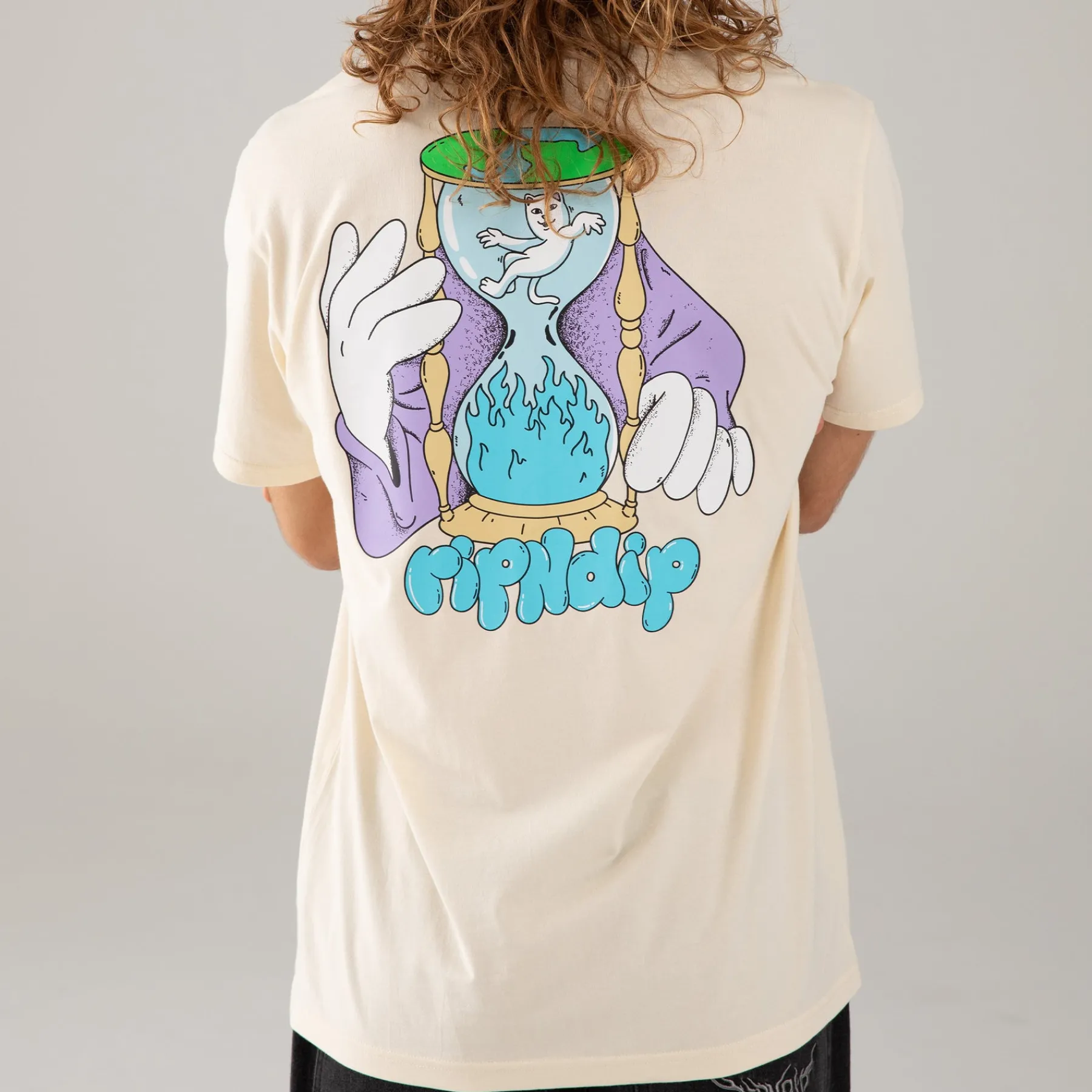 Ripndip Short Sleeve Tees<Time Turner Tee (Natural )
