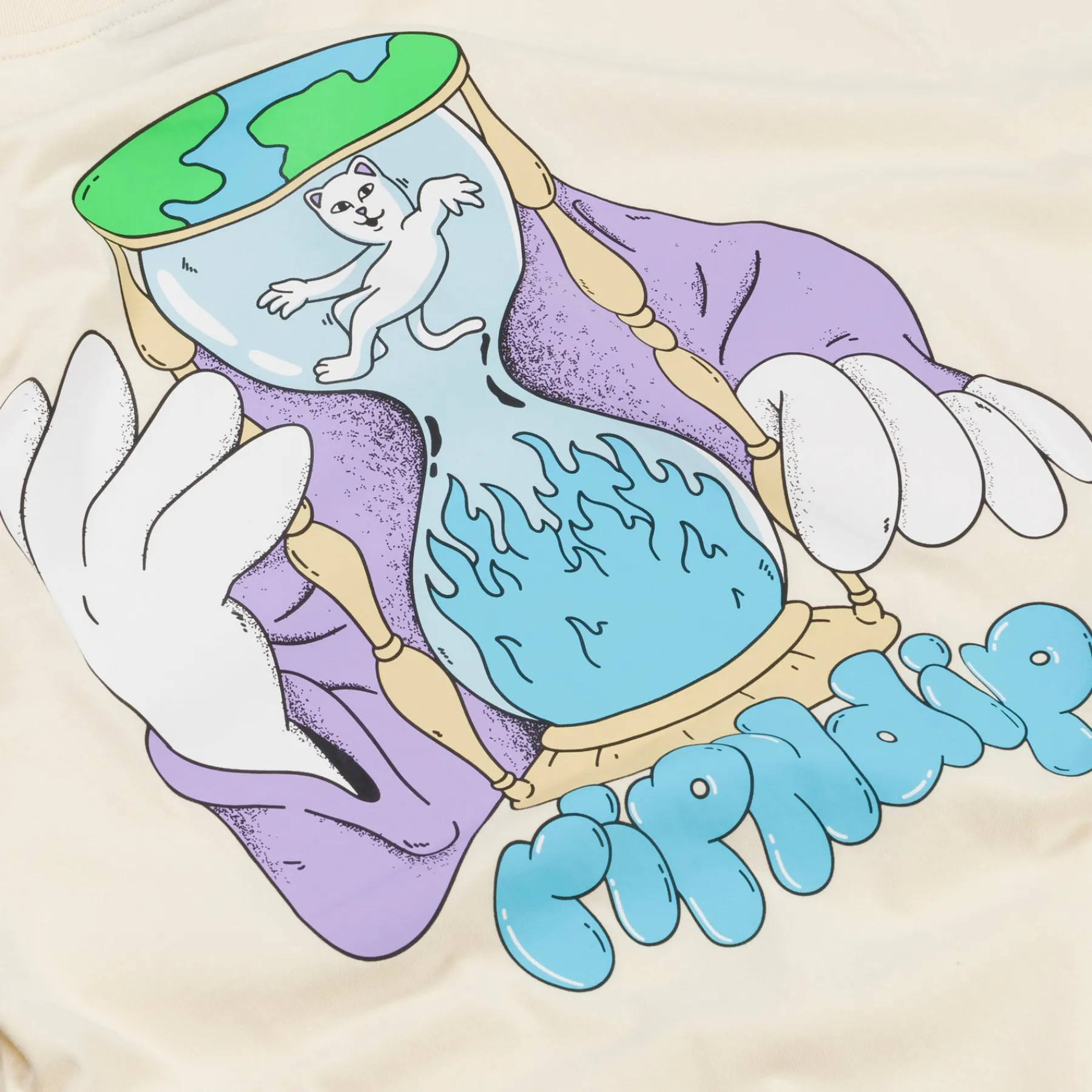 Ripndip Short Sleeve Tees<Time Turner Tee (Natural )