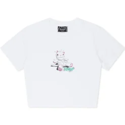 Ripndip Womens|Womens<Travis Cropped Baby Tee (White)