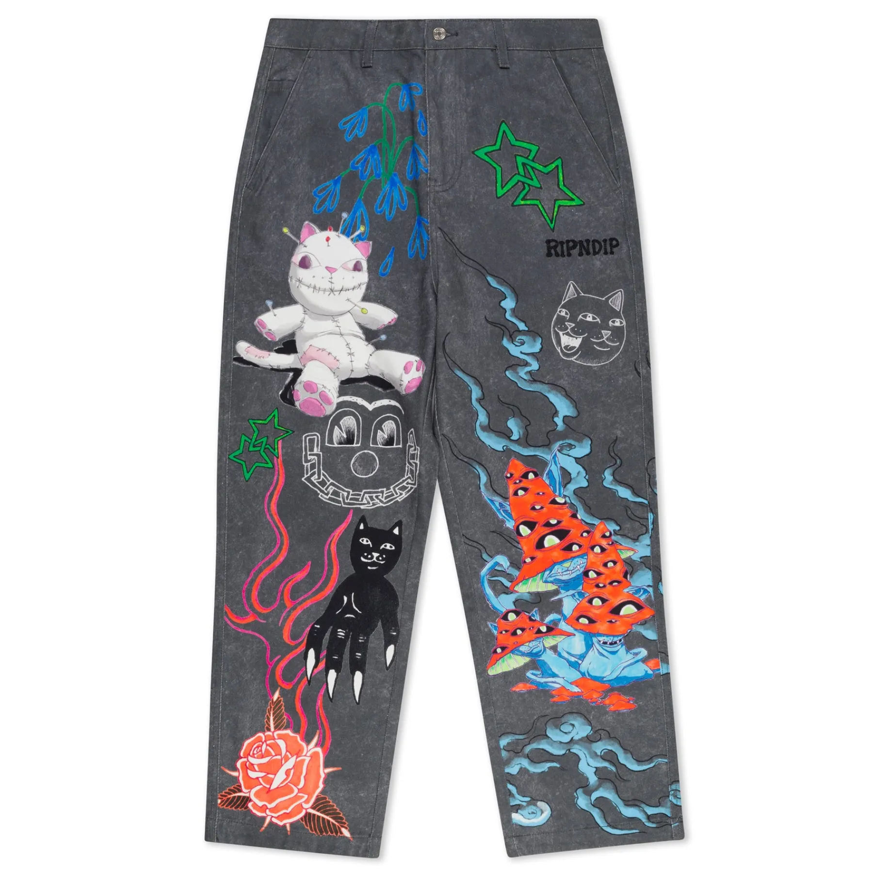 Ripndip Pants<Travis Wide Leg Pants (Charcoal)