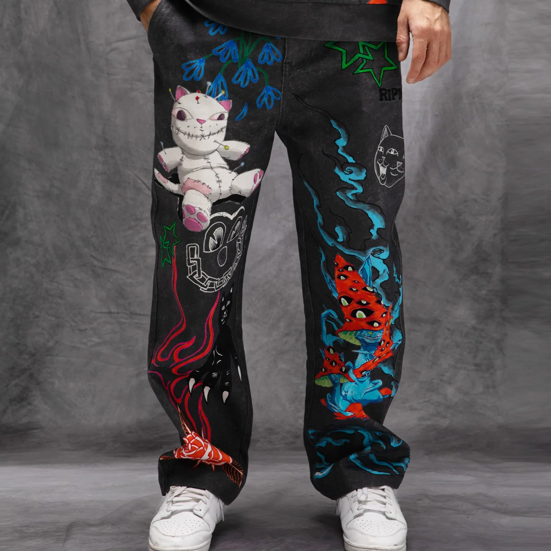 Ripndip Pants<Travis Wide Leg Pants (Charcoal)