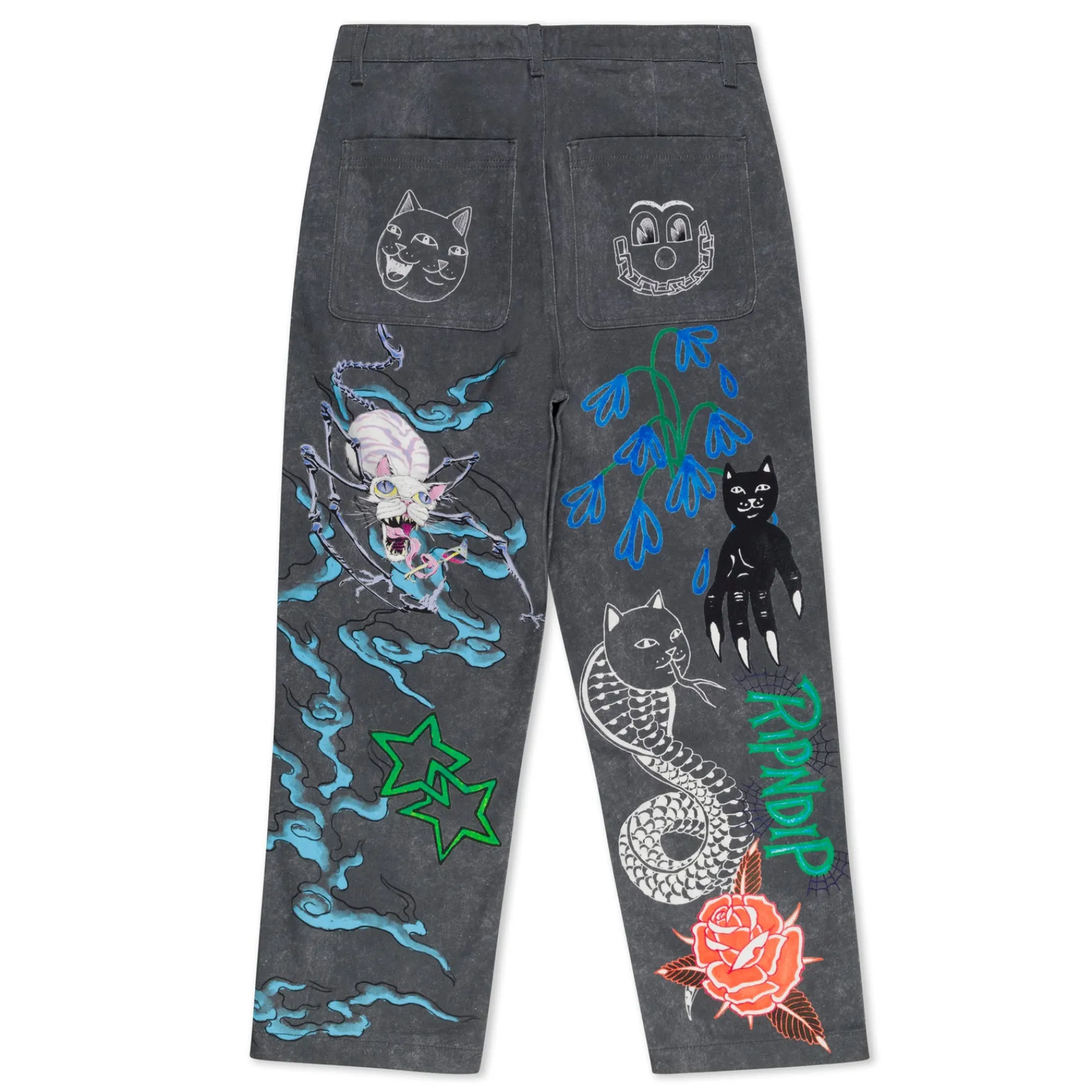Ripndip Pants<Travis Wide Leg Pants (Charcoal)