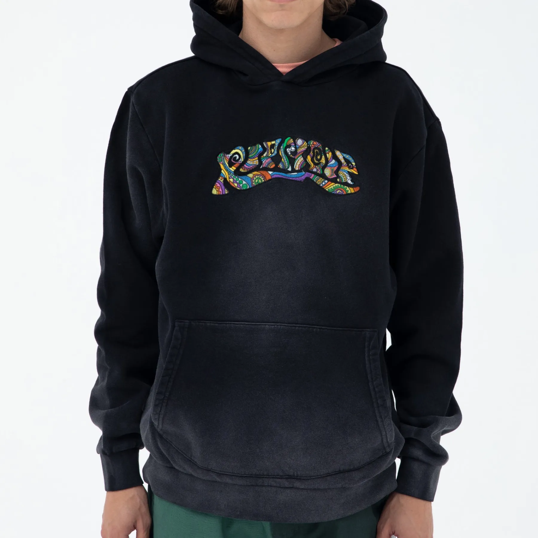 Ripndip Hoodies / Crewnecks<Tribe Embroidered Hoodie (Faded Black)